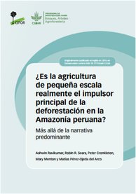 ¿Es la agricultura de pequeña escala realmente el impulsor principal de la deforestación en la Amazonía peruana?